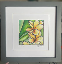 Load image into Gallery viewer, Yellow orchid original artwork (framed print)