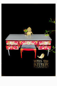 Stag dressing table/ desk and stool